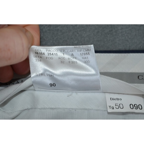 Canali Dress Pants Men 34x29 Blue Wool Slacks Straight Leg Made In Italy - Picture 6 of 8